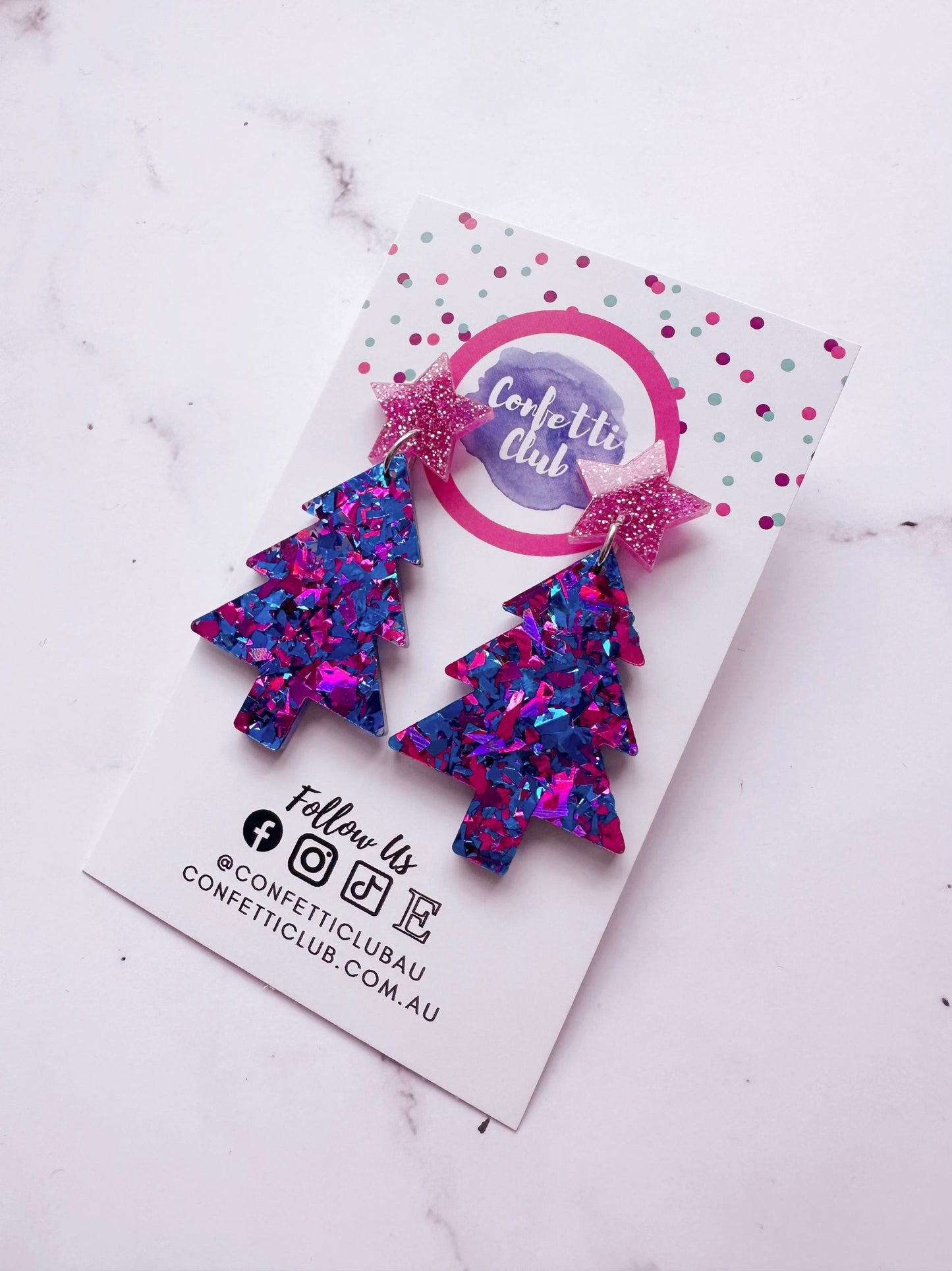 Purple Glitter Trees